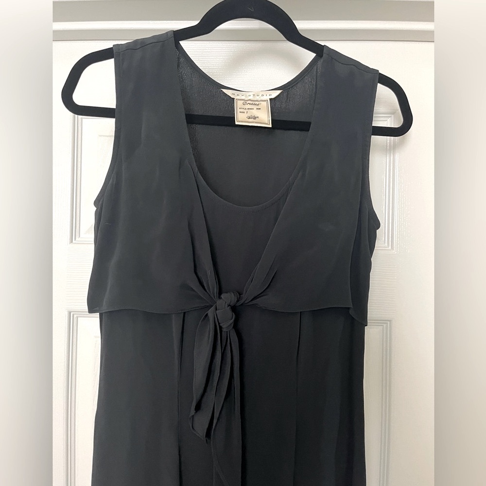 Vintage Original Max Studio Tie front Maxi Dress | made in USA